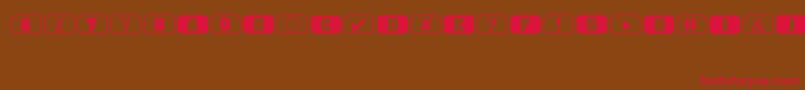 Шрифт Bullets1 – красные шрифты на коричневом фоне