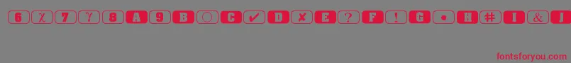 Bullets1 Font – Red Fonts on Gray Background