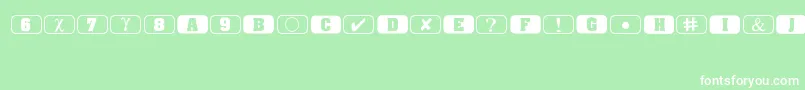 フォントBullets1 – 緑の背景に白い文字