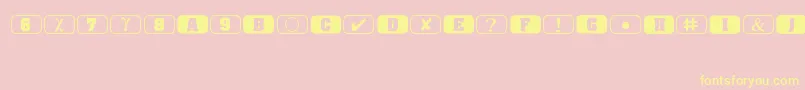 Bullets1 Font – Yellow Fonts on Pink Background