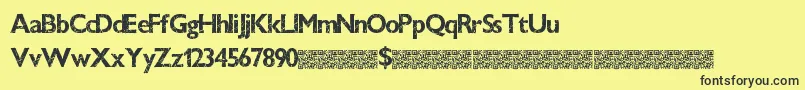 Windowcrash Font – Black Fonts on Yellow Background