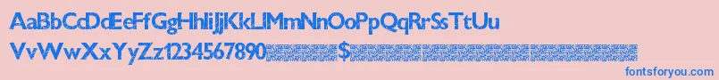 Windowcrash Font – Blue Fonts on Pink Background