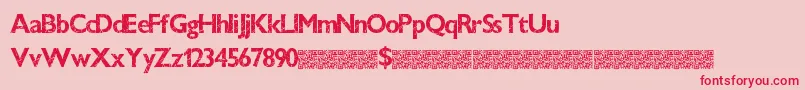 Windowcrash Font – Red Fonts on Pink Background