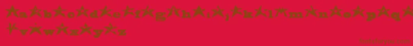 Шрифт AdrianStars – коричневые шрифты на красном фоне