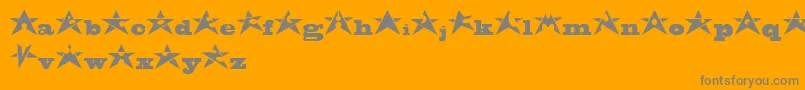 フォントAdrianStars – オレンジの背景に灰色の文字
