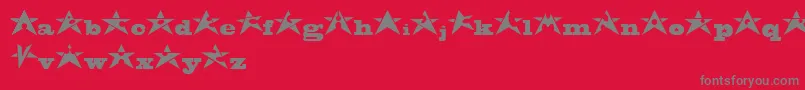 Police AdrianStars – polices grises sur fond rouge