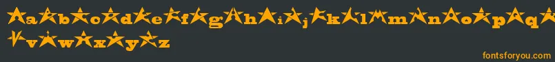 AdrianStars Font – Orange Fonts on Black Background