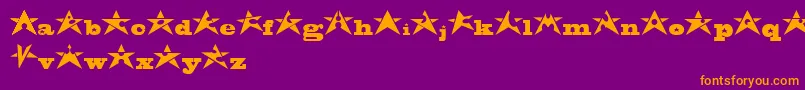 AdrianStars Font – Orange Fonts on Purple Background