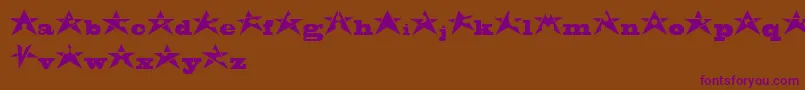 AdrianStars Font – Purple Fonts on Brown Background