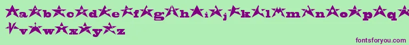 AdrianStars Font – Purple Fonts on Green Background