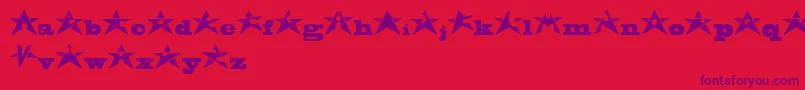Fonte AdrianStars – fontes roxas em um fundo vermelho