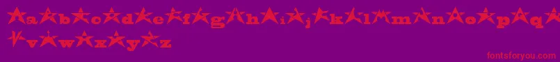 AdrianStars Font – Red Fonts on Purple Background