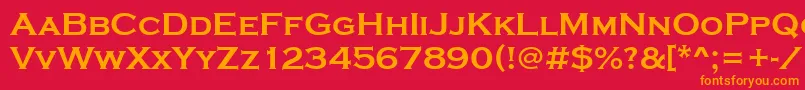 CopperplateGothicBold Font – Orange Fonts on Red Background