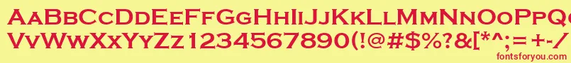 CopperplateGothicBold Font – Red Fonts on Yellow Background