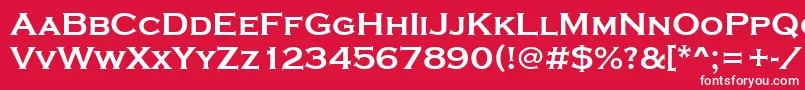 フォントCopperplateGothicBold – 赤い背景に白い文字