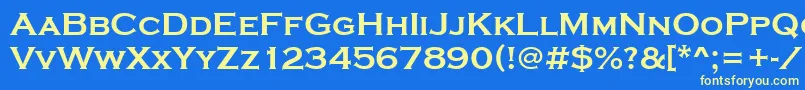 CopperplateGothicBold Font – Yellow Fonts on Blue Background