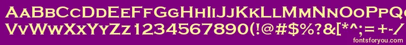 CopperplateGothicBold Font – Yellow Fonts on Purple Background