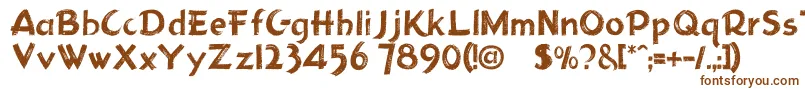 Шрифт Holmes207 – коричневые шрифты на белом фоне