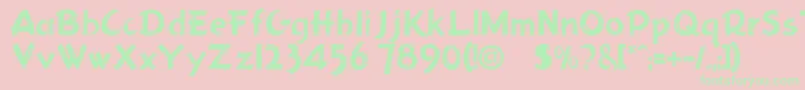 Holmes207 Font – Green Fonts on Pink Background