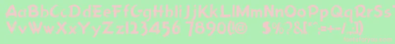 Holmes207 Font – Pink Fonts on Green Background