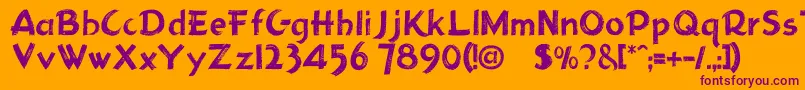 Holmes207 Font – Purple Fonts on Orange Background