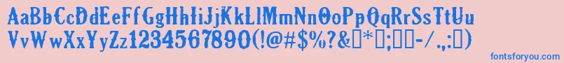 CfoldmilwaukeeRegular Font – Blue Fonts on Pink Background