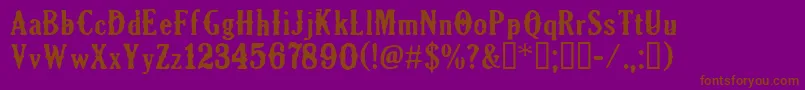CfoldmilwaukeeRegular Font – Brown Fonts on Purple Background