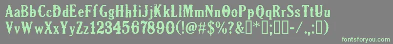 CfoldmilwaukeeRegular-Schriftart – Grüne Schriften auf grauem Hintergrund