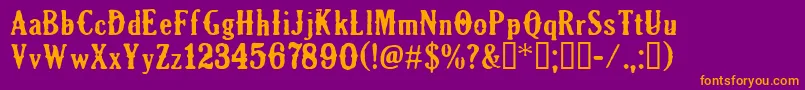 CfoldmilwaukeeRegular Font – Orange Fonts on Purple Background