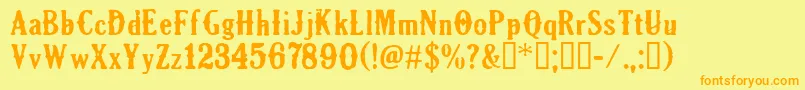 CfoldmilwaukeeRegular Font – Orange Fonts on Yellow Background
