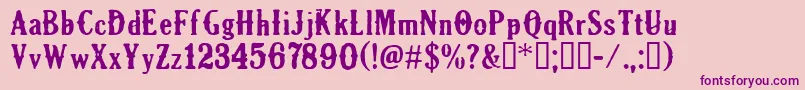CfoldmilwaukeeRegular Font – Purple Fonts on Pink Background