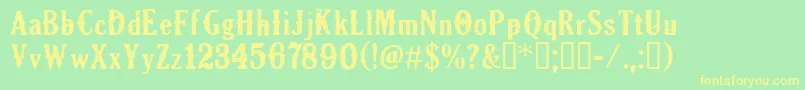 CfoldmilwaukeeRegular Font – Yellow Fonts on Green Background