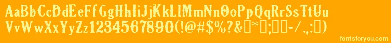CfoldmilwaukeeRegular Font – Yellow Fonts on Orange Background