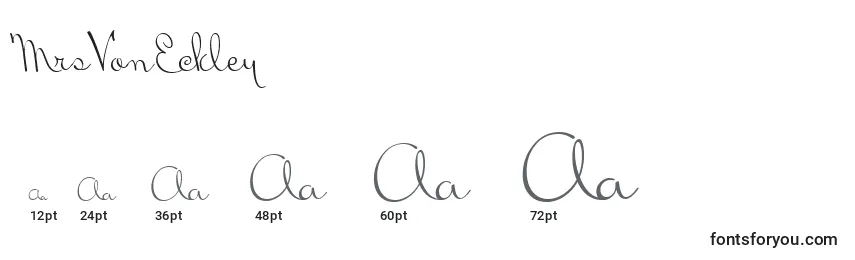 sizes of mrsvoneckley font, mrsvoneckley sizes