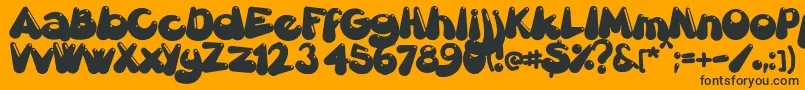 Gretoonhighlight Font – Black Fonts on Orange Background
