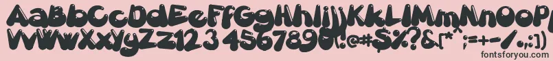 フォントGretoonhighlight – ピンクの背景に黒い文字