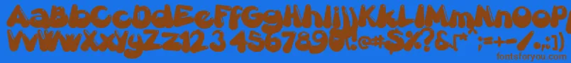 Gretoonhighlight Font – Brown Fonts on Blue Background