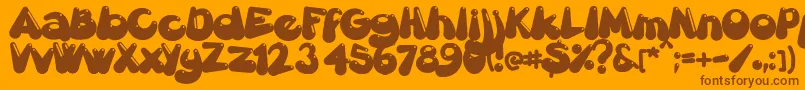 Gretoonhighlight Font – Brown Fonts on Orange Background