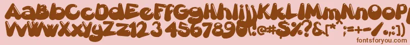 Gretoonhighlight Font – Brown Fonts on Pink Background
