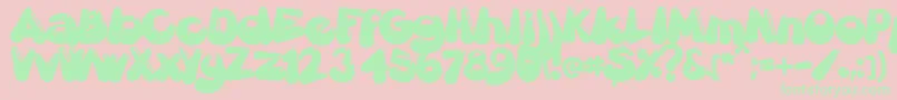 Gretoonhighlight Font – Green Fonts on Pink Background