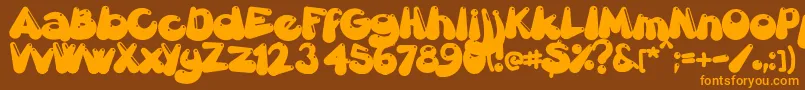 Gretoonhighlight Font – Orange Fonts on Brown Background
