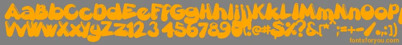 Gretoonhighlight Font – Orange Fonts on Gray Background