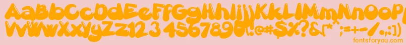 Gretoonhighlight Font – Orange Fonts on Pink Background