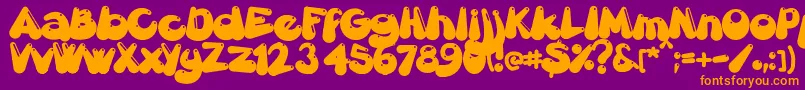 Gretoonhighlight Font – Orange Fonts on Purple Background