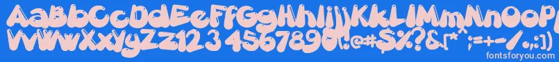 Gretoonhighlight Font – Pink Fonts on Blue Background