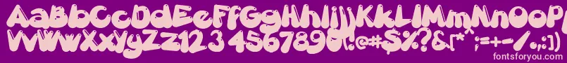 Gretoonhighlight Font – Pink Fonts on Purple Background