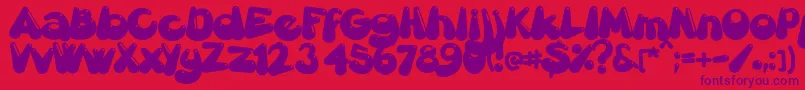 Gretoonhighlight Font – Purple Fonts on Red Background