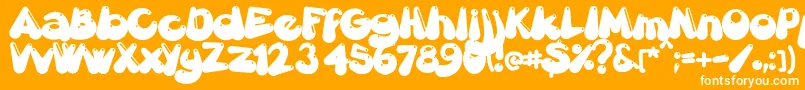 Gretoonhighlight Font – White Fonts on Orange Background