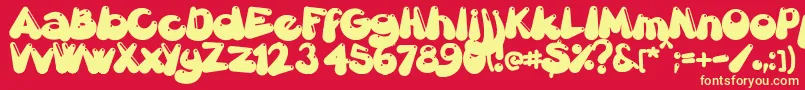 Gretoonhighlight Font – Yellow Fonts on Red Background