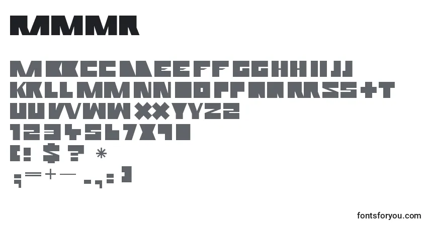 Шрифт Rammr – алфавит, цифры, специальные символы